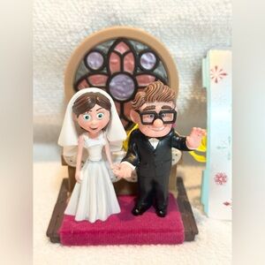 Disney Pixar UP Carl and Ellie wedding sketchbook ornament new in open box